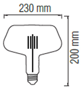 Світлодіодна лампа Horoz Filament LED Ginza-XL